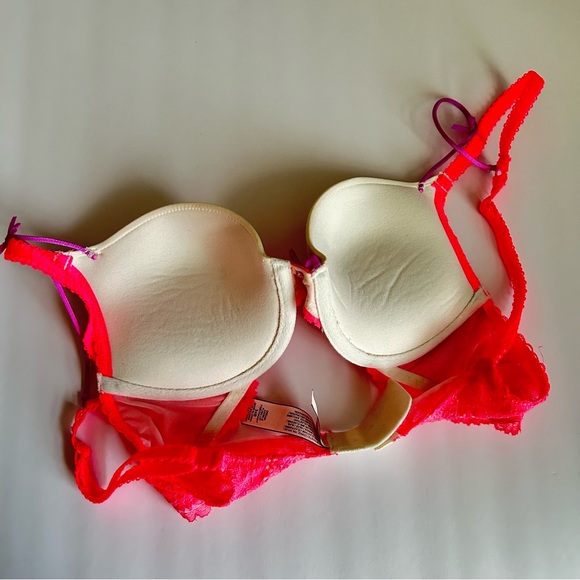 🩷VICTORIA SECRET CLASSIC PUSH UP LACE PINK ADJUSTABLE BRA SIZE 34B TRENDING - Picture 3 of 10